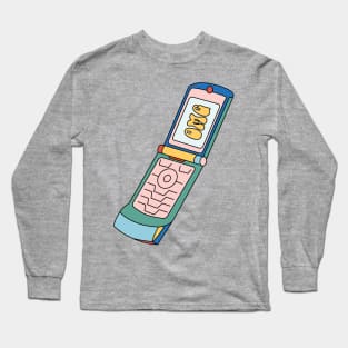 Retro y2k Razr Flip Phone Long Sleeve T-Shirt